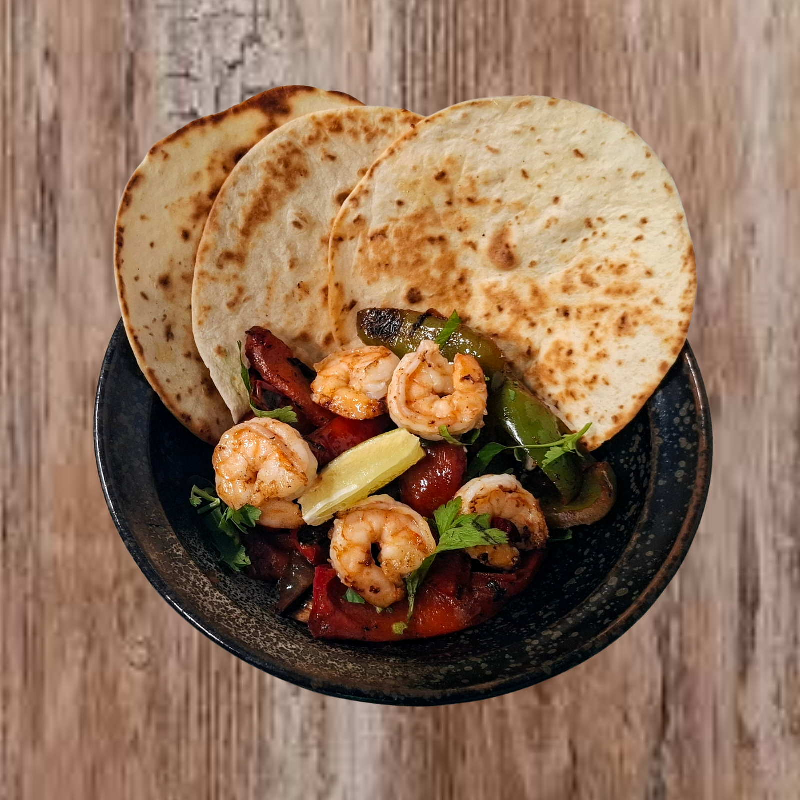 Fajitas z krewetkami